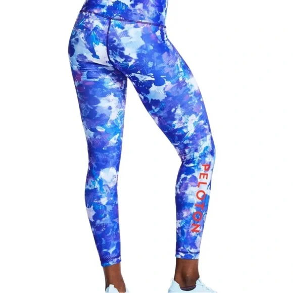 Peloton Blue Moves Reversible High Waisted Leggings. Size Small. NWT - Picture 2 of 13